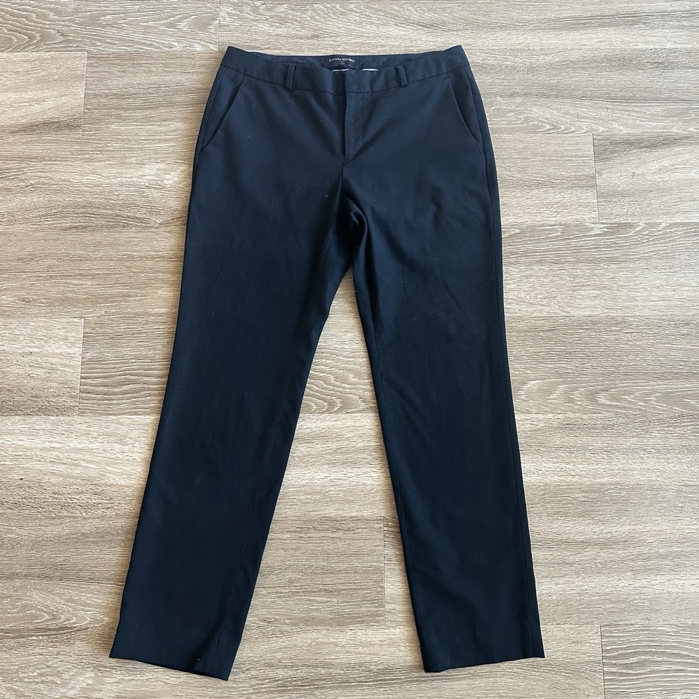 Banana Republic Straight Leg Casual Work Dress Pants Black Women's 6